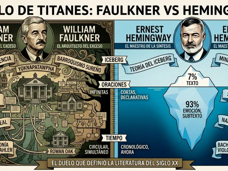 Duelo de Titanes: El Conflicto de Sangre y Tinta entre Faulkner y Hemingway